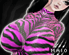Tattoo Neko Catgirl Dancer - Magenta Pink Tiger EML Baddie - Purple Y2K EGirl [fit]