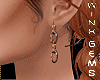 Chain Earrings Copper F