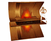gold fireplace