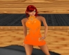 orange lacey dress
