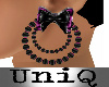 UniQ Purple Bow Earrings