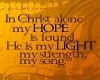 In christ alone