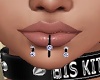 Lip Jewelry Blk/Diamonds