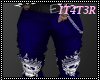 ☠| Blue Skull Pants