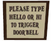 Doorbell Sign
