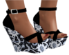 sandals black white shoe