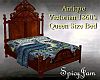Antq Victorian Bed Blue