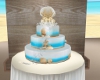 beach wedding cake table