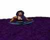 purple shaggy rug