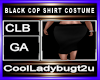 BLACK COP SHIRT COSTUME