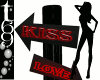 Posing kiss sign