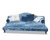 Chic Blue & Silver Couch