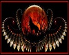 red  moon wolf sticker