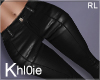 K Mel black leather pant