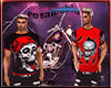 T-shirt with red skull