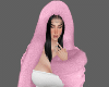 Winter pink fur coat