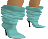 Teal Slouch Boots