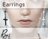 Cross Earrings B+W