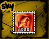 Orange Rose stamp