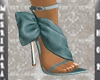 Satin Bow Gravel Pumps