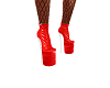 YM - RED LATEX BOOTS 8"