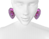 Pink heart earrings