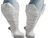 White Fur Lined Boots