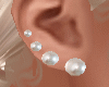 White Pearl Earrings Set