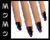 Purple Glitter Tip Nails