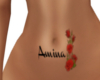 Amina Rose Belly Tattoo