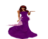 Purple gown/pink bows