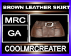 BROWN LEATHER SKIRT