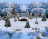 Winter's cozy log cabin