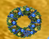 Blue Gold Xmas Wreath