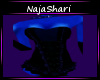 black/blue corset 