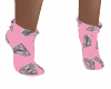Pink Supergirl Socks