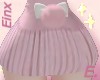 e. pink tail & white bow