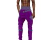 Plum Teal Distress Jeans
