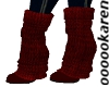 Red Knit Boot