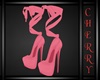 }CB{ Pink Strap Heels