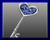 Right Blue Heart Key