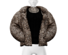 Oversize fur coat black