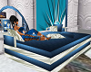 sassy blue & wht ottabed