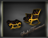 LV Black & Gold Chair
