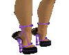 Blk n Lavndr Skull Heels