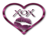 xox in a heart sticker