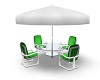 lim green & white table
