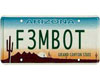 Fembot License Plate