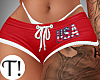 T! Red USA Shorts/Tatt
