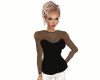 Black Sheer Sleeve Long 